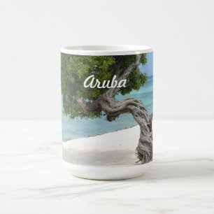 Café Árvore de Divi Divi na caneca de Aruba