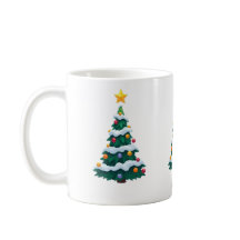 Árvore de Natal com Caneca de Neve