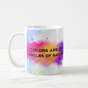 Café As cores são os sorrisos da natureza da caneca de 