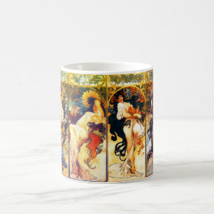 Café As segundas estações da caneca de Mucha