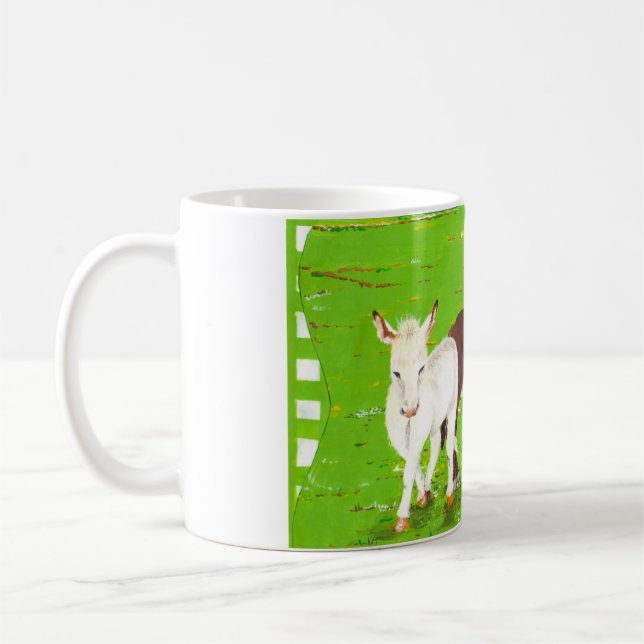 Café Asno de Brown e caneca branca do asno (Esquerda)