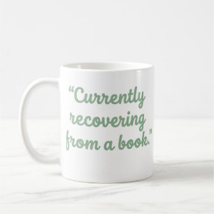 Café Atualmente Recuperando de um Livro Caneca Divertid