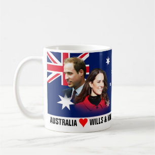 Café Austrália ama a caneca de William & de Kate