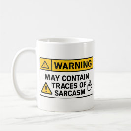 Café Aviso: Sarcasmo Interno – Caneca de Escritório