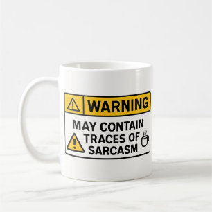 Café Aviso: Sarcasmo Interno – Caneca de Escritório
