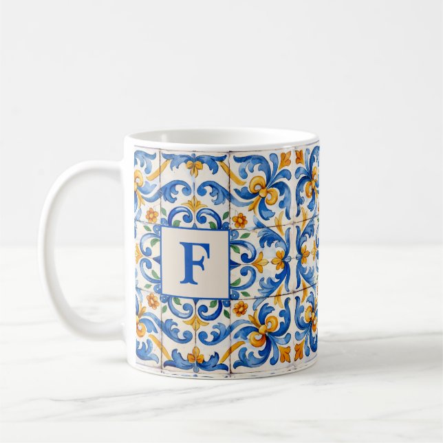 Café Azulejo de Caneca de Estouro Inicial (Esquerda)