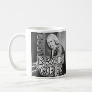 Café Bach traseiro fora da caneca de viagem engraçada