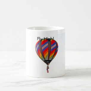 Café Balão de ar quente na caneca
