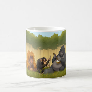 Café Banda de jarro da caneca dos macacos