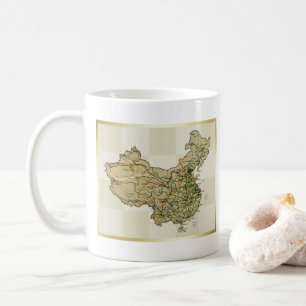 Café Bandeira de China + Caneca do mapa