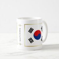 Bandeira de Coreia do Sul + Caneca do mapa