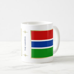 Café Bandeira de Gambia + Caneca do mapa