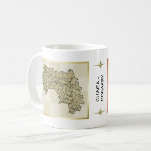 Café Bandeira de Guiné-Conakry + Caneca do mapa