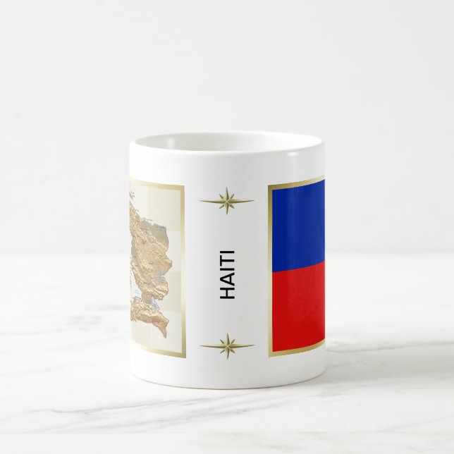 Café Bandeira de Haiti + Caneca do mapa (Centro)