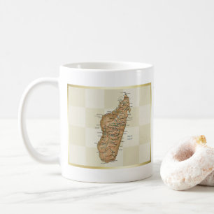 Café Bandeira de Madagascar + Caneca do mapa