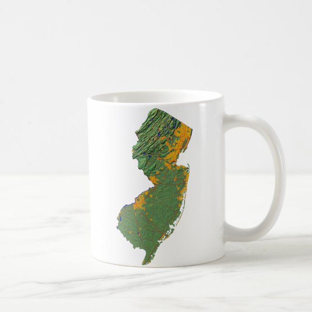 Café Bandeira de New-jersey + Caneca do mapa (Direita)