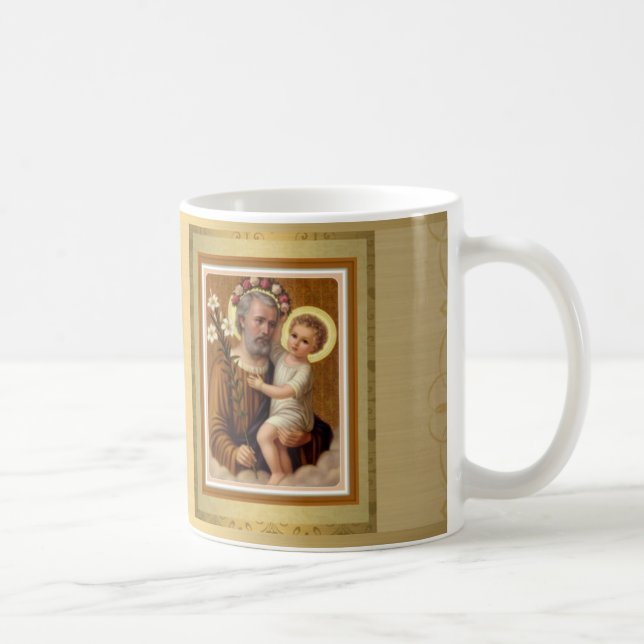 Café BANQUETE dourado da oração de w da caneca de St (Direita)