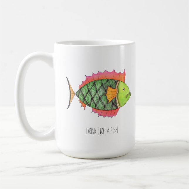Café Beba como uma caneca de peixe (Esquerda)