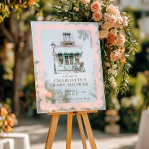 Café Bébé Paris Themed Chá de fraldas Welcome