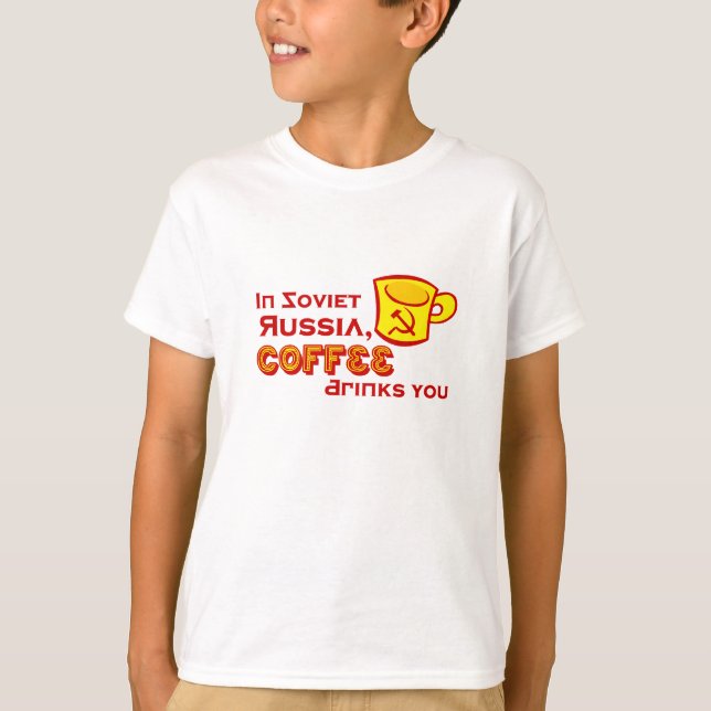 Café Bebe Suas Crianças Camisa (Frente)
