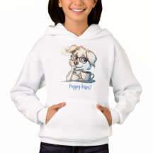 Café bebendo de cachorrinho bonito