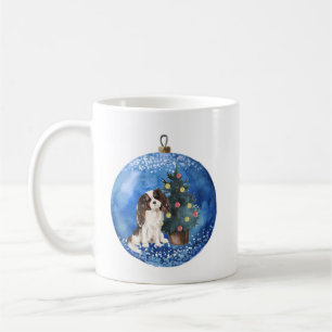 Café Bela Cavalier Rei Charles Spaniel, caneca de Natal