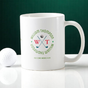 Café belo monograma para uma caneca clássica de jogador