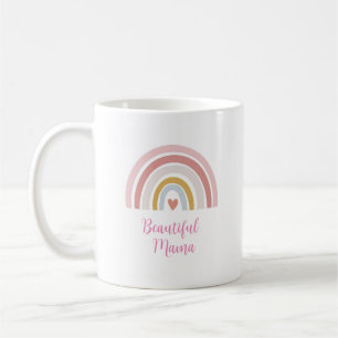Café belo presente de caneca da mamãe com uma mãe rosa