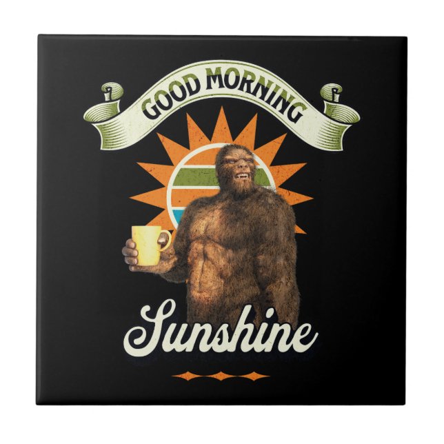 Café Bigfoot Engraçado Humor Matinal (Frente)