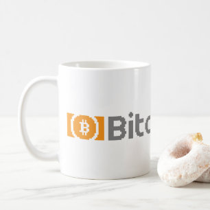 Café Bitcoin Cash BCH Logotipo de 8 Bits Caneca