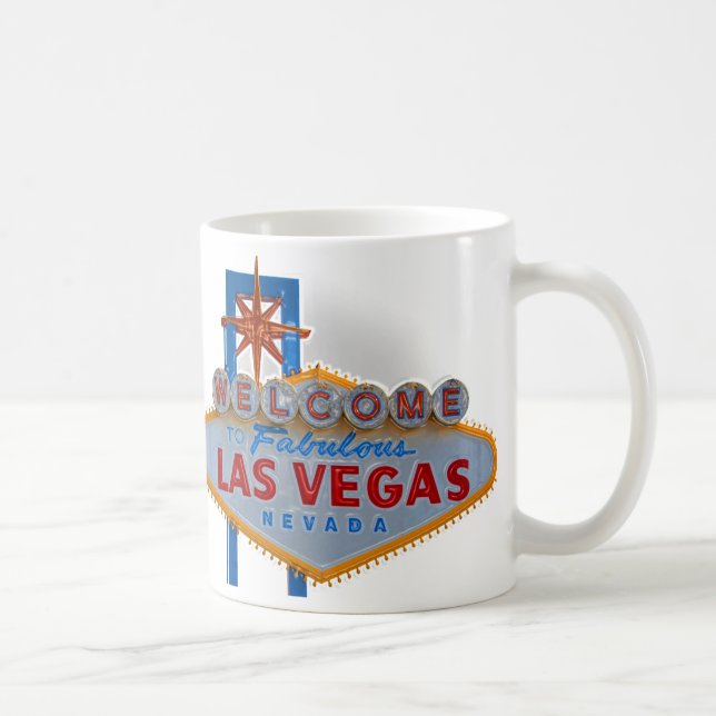 Café Boa vinda ao sinal de Las Vegas - caneca (Direita)