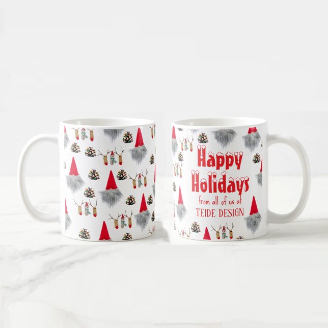 Café Boas festas de Natal, caneca verde de negócios (Thank your customers with this unique Christmas mug)