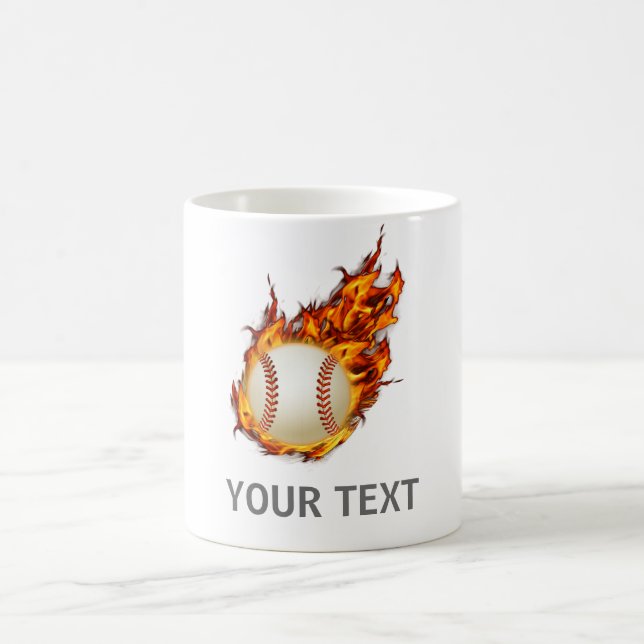Café Bola Personalizada de Baseball na caneca Fire (Centro)