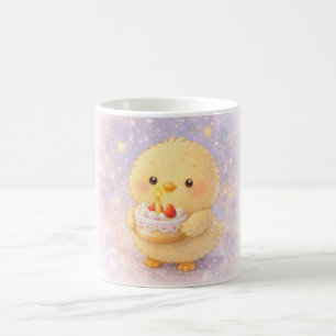 Café Bolo de Aniversário Alma Frango Caneca Fofa