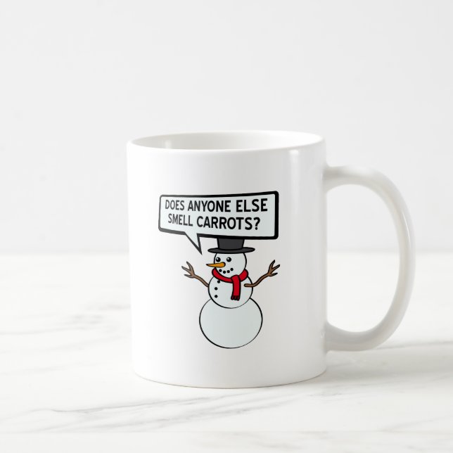 Café Bonecos de Neve Acham Cenouras Engraçadas Caneca (Direita)
