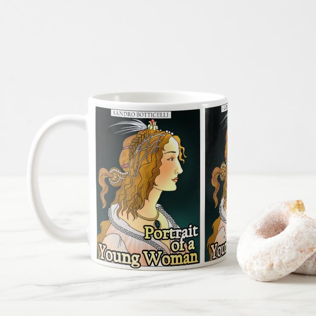 Café Botticelli's, Retrato de uma Caneca de Mulher (Com Donut)