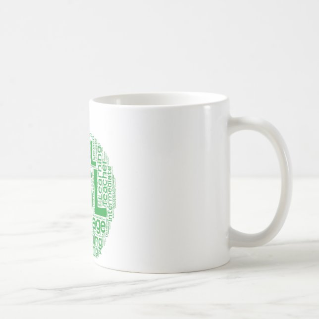 Café Branco do ESL caneca branca clássica de 11 onças (Direita)