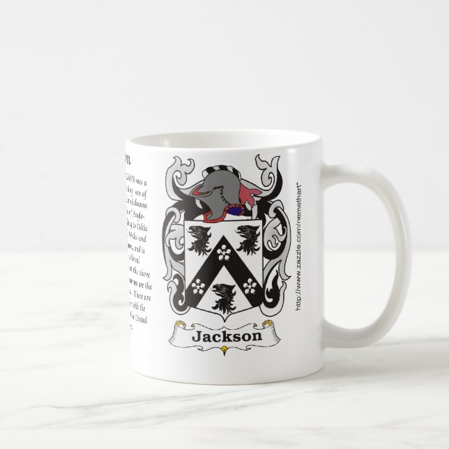 Café Brasão da família de Jackson uma caneca (Direita)