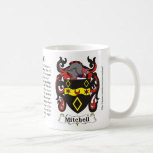 Café Brasão da família de Mitchell uma caneca