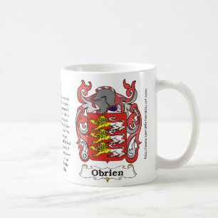 Café Brasão da família de Obrien em uma caneca