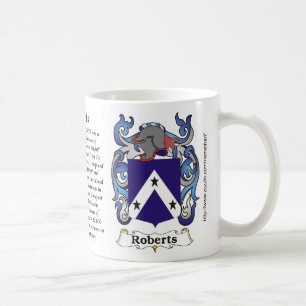 Café Brasão da família de Roberts uma caneca