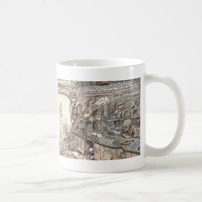 Café Cabos de ligação em ponte e anões - caneca (Direita)
