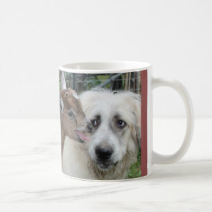 Café Cabra e caneca de grandes Pyrenees