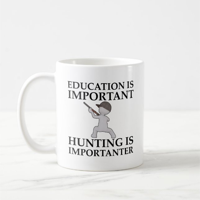 Café Caça é Mais Importante Caneca Engraçada de Caça (Esquerda)