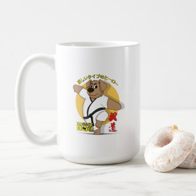 Café Cachorro de Karatê | Caneca Clássica #15 (Com Donut)