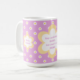 Café Cadeia de Margaridas Rosa Caneca Clássica 425ml