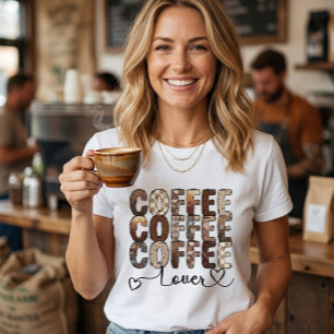 Café. Café. Amante do café. Camiseta