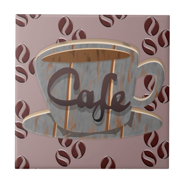 Café Café Copa e Café Bebida Coaster (Frente)