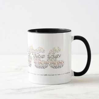 café Café-dado forma na caneca diferente das