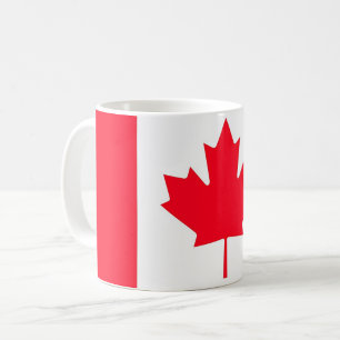 Café CANADÁ. Bandeira canadense. Patriótico. Caneca de